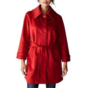 Vintage Stevens Forstmann Wool Coat Size L Color Red